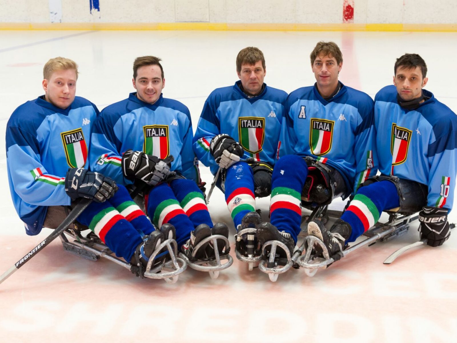 Ein großer Teil der italienischen Sledge-Hockeymannschaft kommt aus Südtirol.